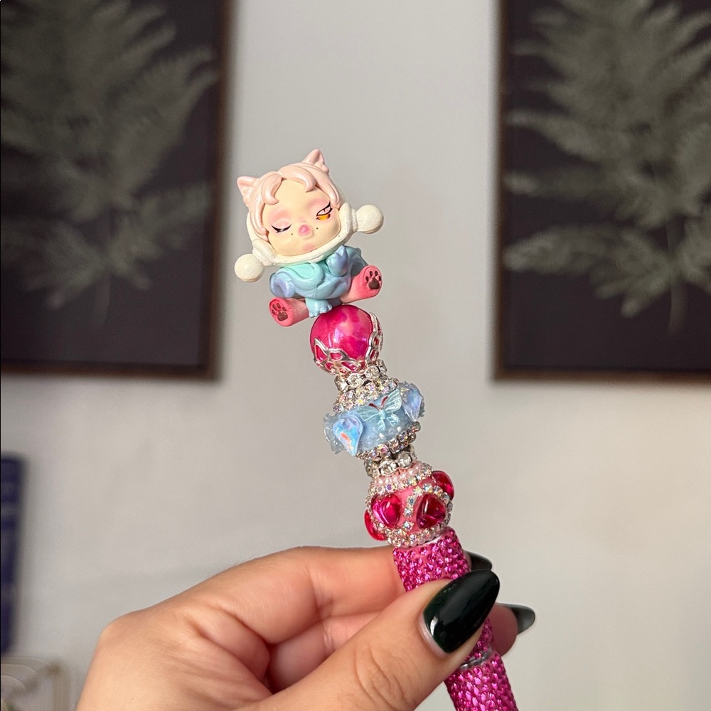 The Fox- Skullpanda Custom Beaded Pen